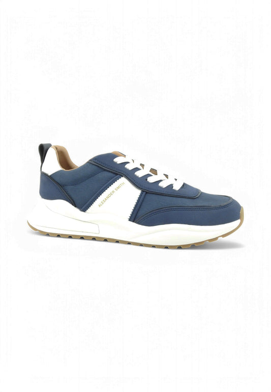 ALEXANDER SMITH Sneakers Uomo Blu Bianco AEBBEDM-7883-BLE-PE25