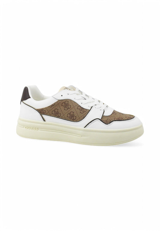 GUESS Sneakers Uomo Bianco Marrone FMJWIILEA12-PE25-BEIBR