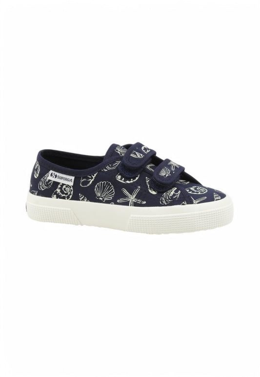 SUPERGA Sneakers Bambino Blu Bianco Fantasia S7137ZW-PE25-A8G