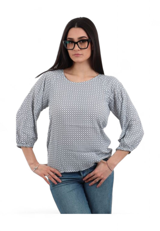 EMME MARELLA Camicia Donna Bianco Blu RACEMO-PE25-005