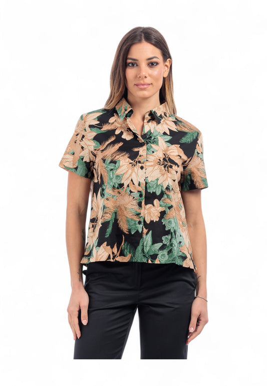 EMME MARELLA Camicia Donna Nero Fantasia AMICHE-PE25-008