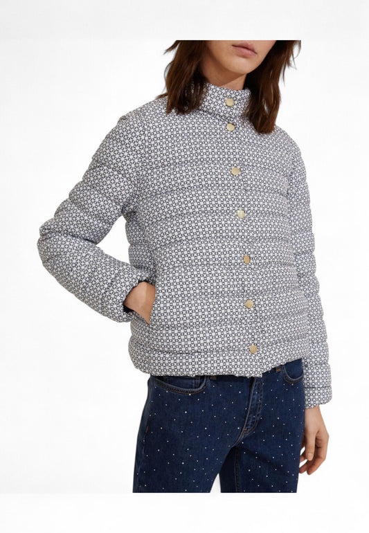 EMME MARELLA Giubbino Double Face Donna Blu Bianco AZTECO-PE25-003