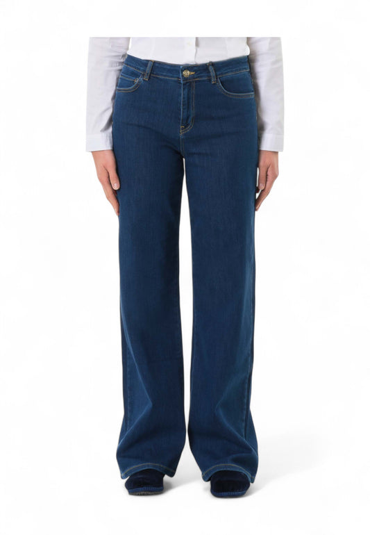 EMME MARELLA Jeans Palazzo Donna Blu CRESPOBIS-PE25-001