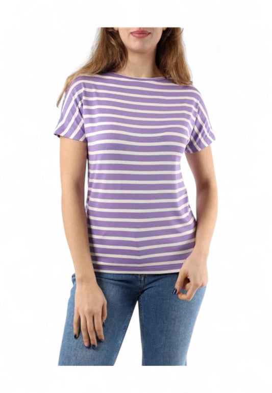 EMME MARELLA T-Shirt Donna Bianco Viola CONGO-PE25-010