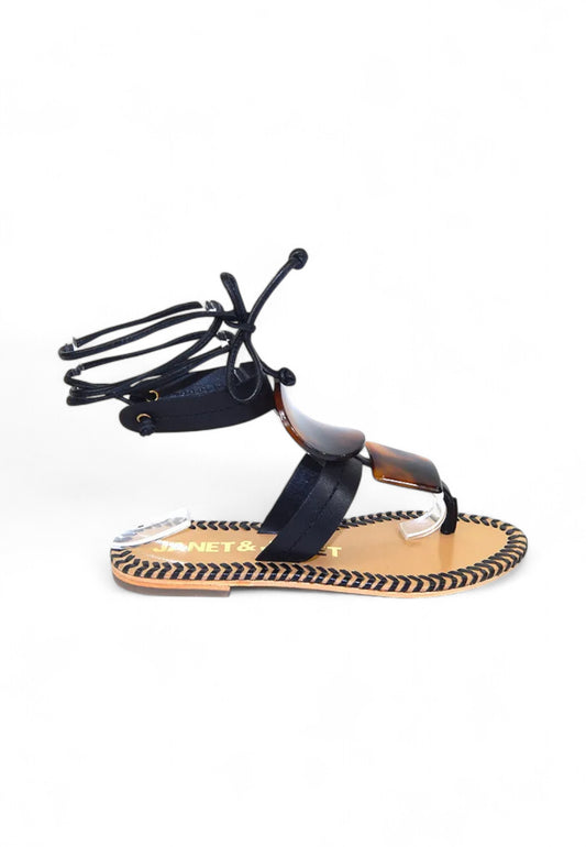 JANET Sandali Infradito Donna Nero J-260-PE25-J254