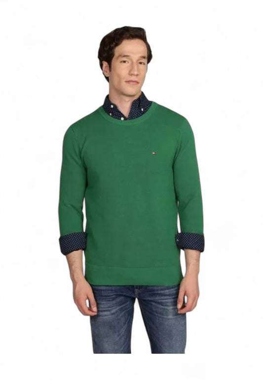 TOMMY HILFIGER Maglione Uomo Verde MW0MW36347L4F-PE25