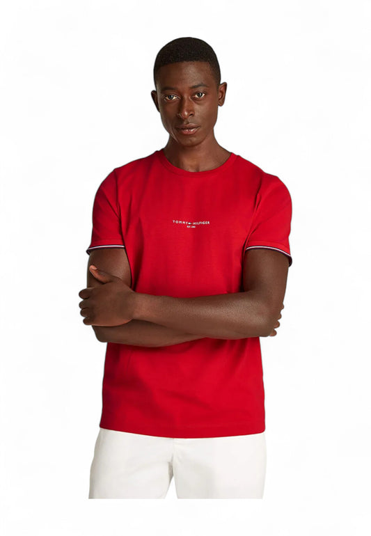 TOMMY HILFIGER T-Shirt Uomo Rosso MW0MW32584XLD-PE25