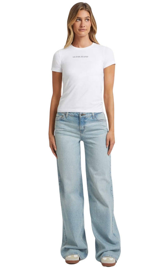 GUESS Jeans Palazzo Donna Blu Denim W4BA0YD5CCA