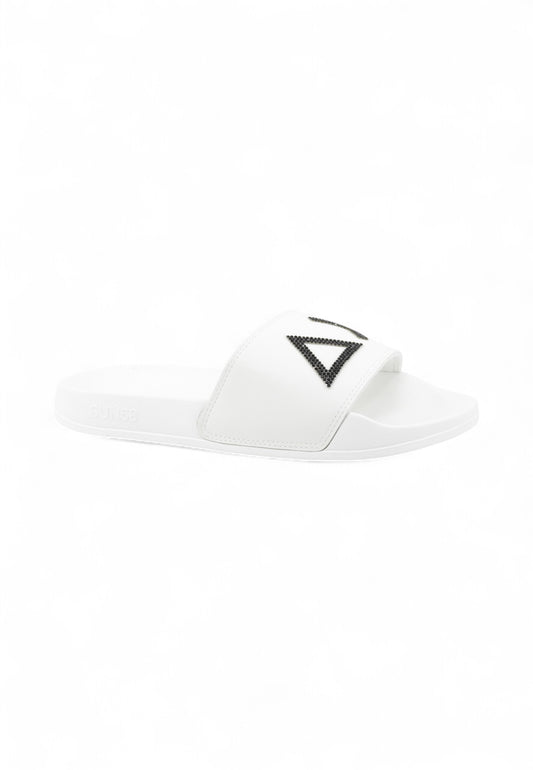 SUN68 Ciabatte Donna Bianco Nero Strass X35202-PE25-01