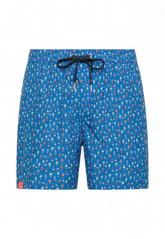 SUN68 Costume Uomo Azzurro Calcetto Fantasia H35111-PE25-5801