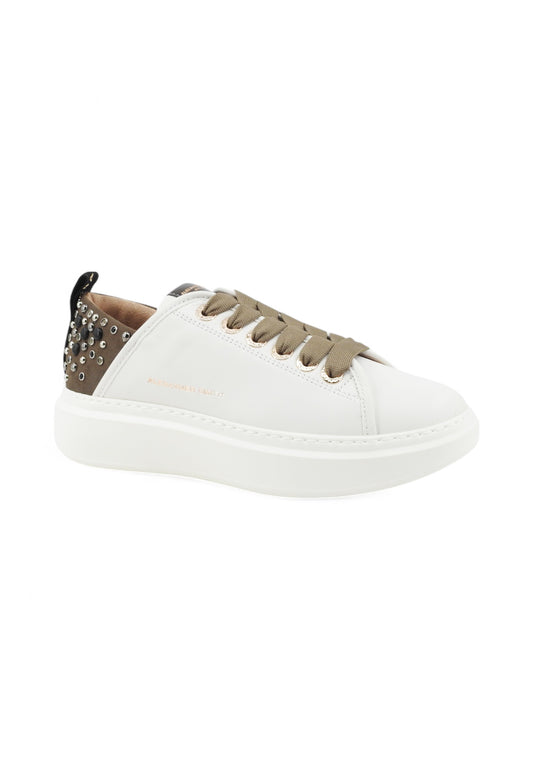 ALEXANDER SMITH Sneakers Donna Bianco Marrone Borchie ASBCWYW-0088-WDB-AI26