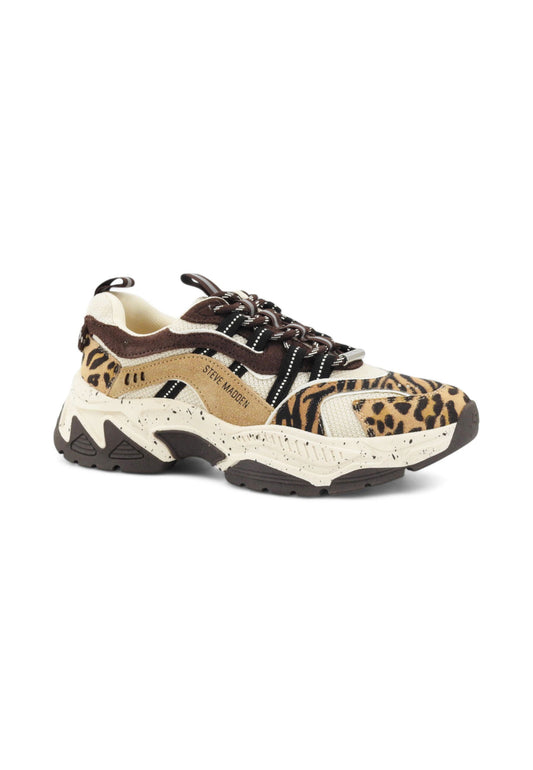 STEVE MADDEN Sneakers Donna Marrone Beige Animalier SMPANIMATES-L-BLE-AI26