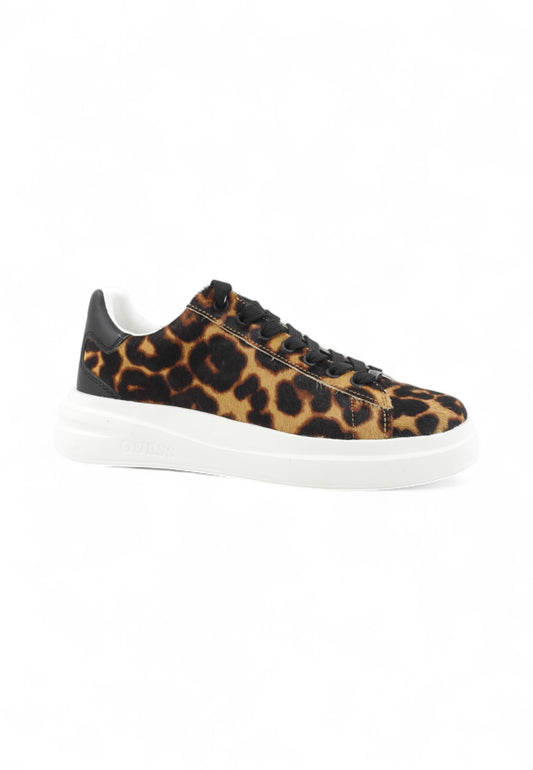 GUESS Sneakers Donna Nero Animalier FLTEL8LEA12-AI26-TAN