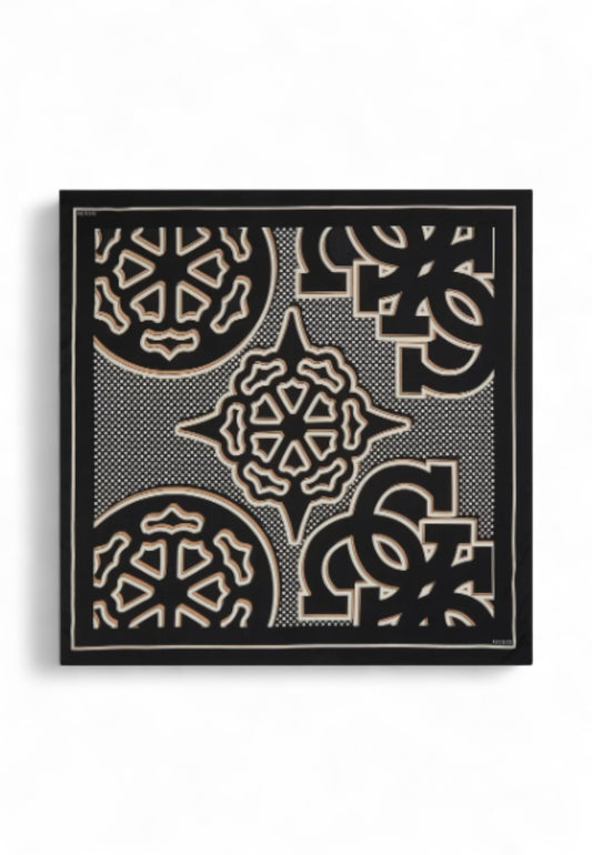 GUESS Foulard Donna Nero Beige AW5342POL03-AI26-BLA