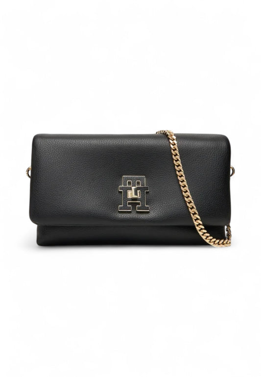 TOMMY HILFIGER Borsa Tracolla Donna Nero Oro AW0AW17462-AI26-AFE