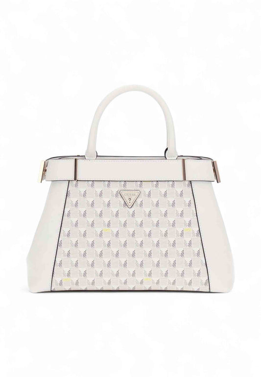 GUESS Borsa A Mano Donna Bianco Grigio Beige HWJT8681060-AI26-STL