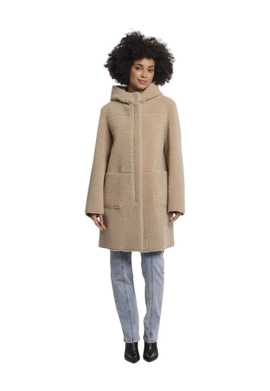 RINO&PELLE Giacca Cappotto Reversibile Donna Beige Alina.7002511-AI26-Oat