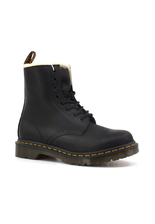 DR. MARTENS 1460 Serena Burnished Wyoming Anfibi Donna Nero 21797001-AI26