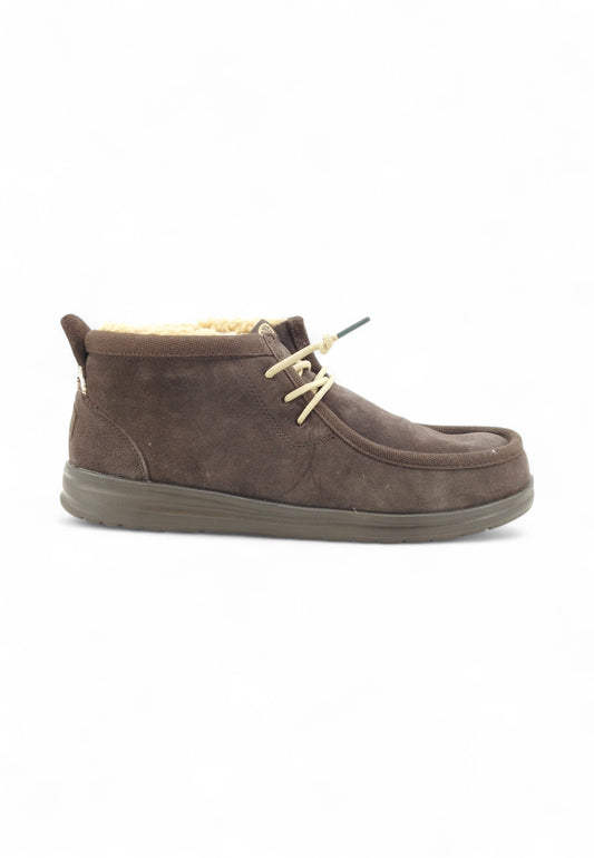 HEY DUDE Wally Mid GripR Warmth Stringate Uomo Marrone HD.42052-AI26-2IV
