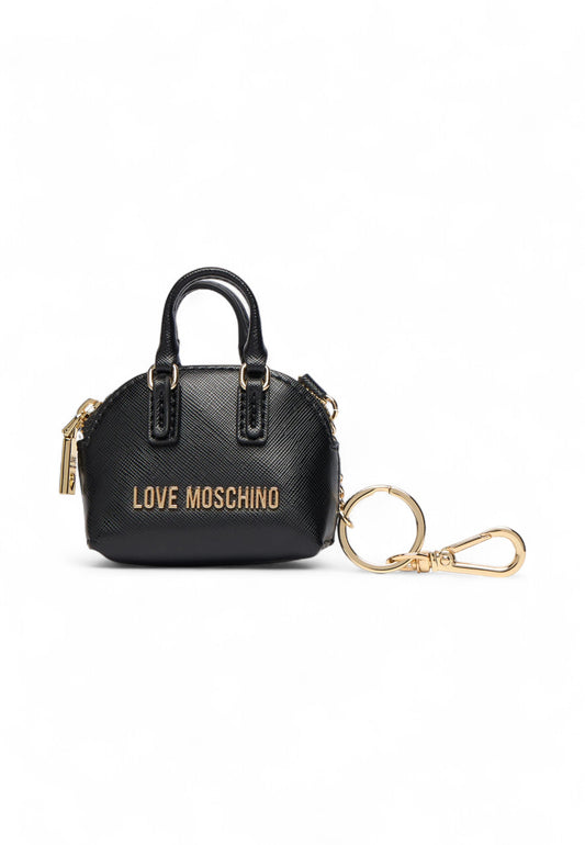 LOVE MOSCHINO Portachiavi Portamonete Donna Nero Oro JC5412PP0NKZ0000-AI26