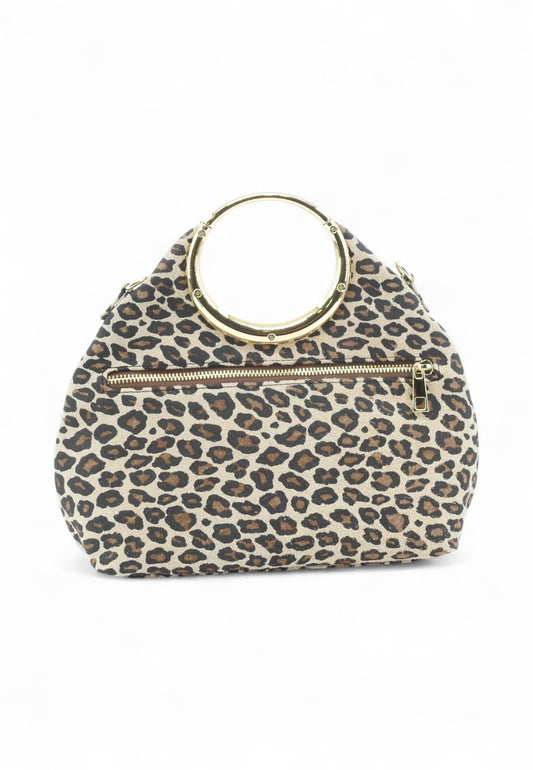 VIA MILANO Vittoria Borsa A Mano Donna Beige Nero Animalier VITTORIABMN-AI26