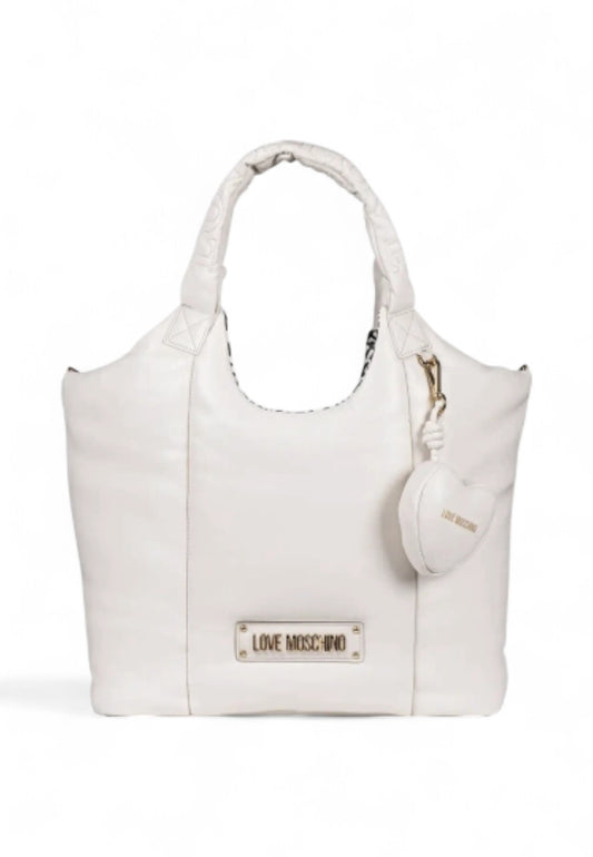 LOVE MOSCHINO Borsa Shopper Donna Bianco Nero JC4321PP0NKM111A-AI26