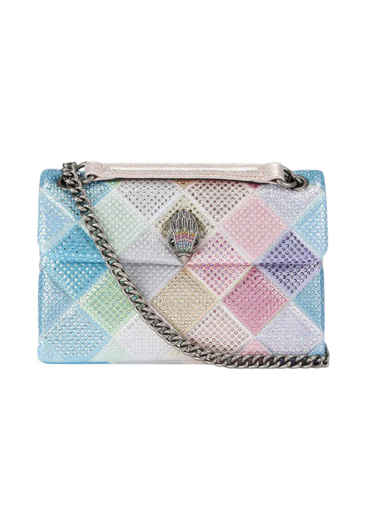 KURT GEIGER Borsa Tracolla Donna Azzurro Rosa Multicolor Strass 5375499609-PE26