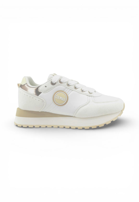 COLMAR Sneakers Donna Bianco Beige Oro TRAVISA050-PE26