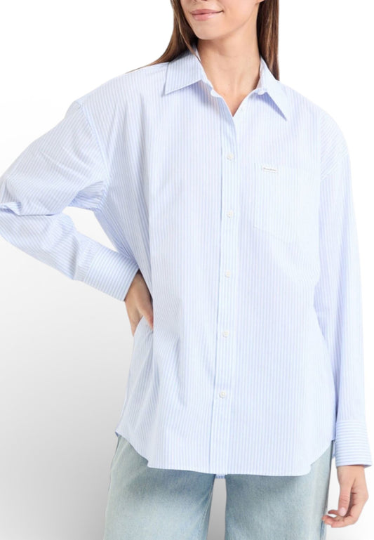 GUESS Camicia Donna Azzurro Bianco W5RH94WGZ11-PE26-FB9A