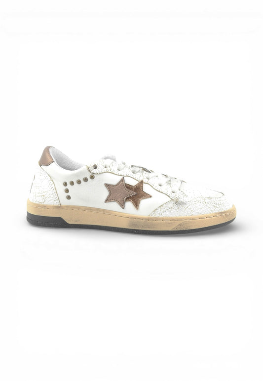 2STARS Sneakers Donna Bianco Marrone Borchie 2SD5030_084-PE26-084