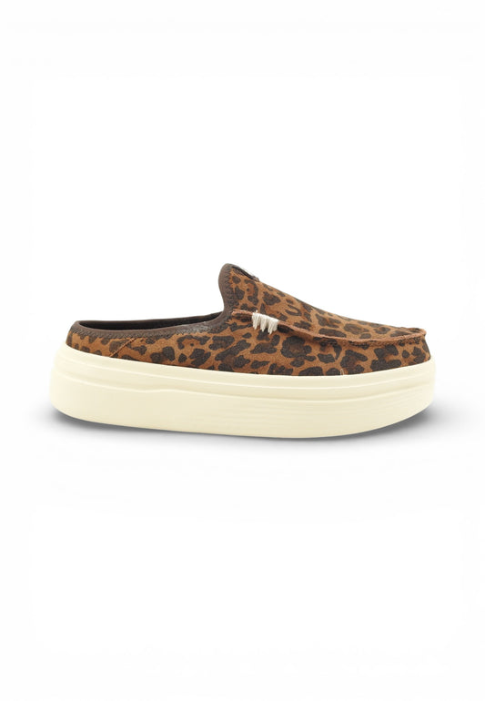 HEY DUDE Slip On Donna Marrone Nero Animalier HD.41272-PE26-2GA