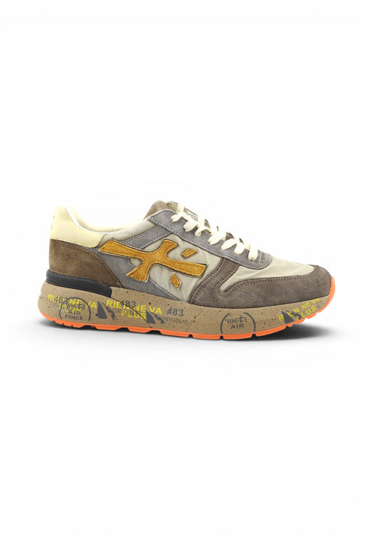 PREMIATA Sneakers Uomo Marrone Grigio Arancione VAR7866-PE26