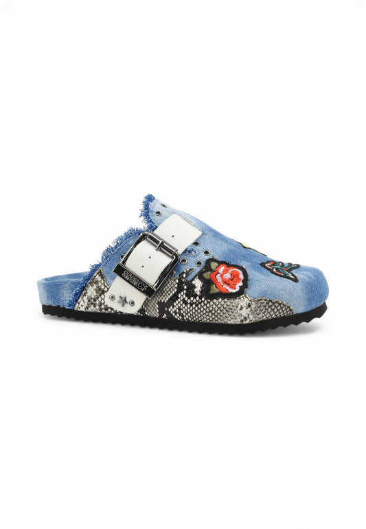 COLORS OF CALIFORNIA Ciabatte Boston Donna Blu Denim Multicolore HC.BIO606-PE26-DEN