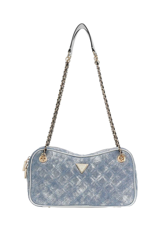 GUESS Borsa A Spalla Donna Azzurro Argento HWDG9673090-PE26-MTD