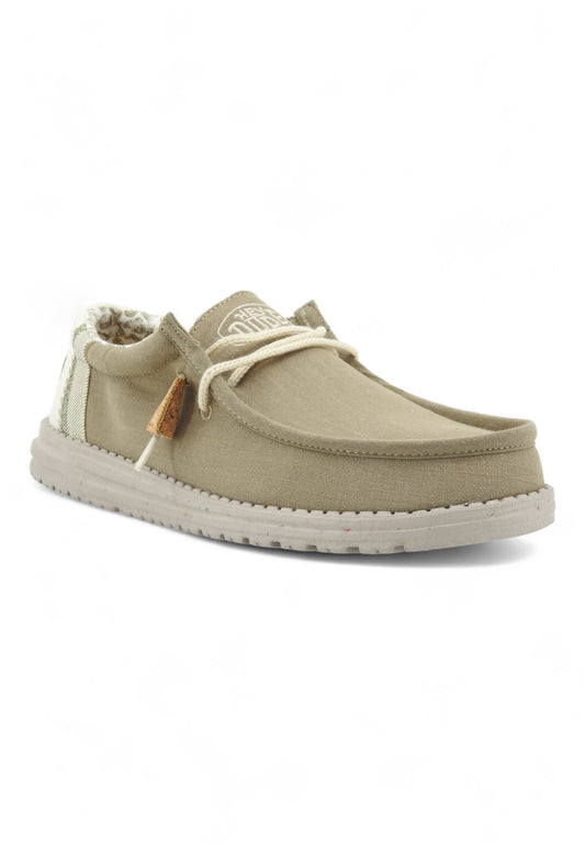 HEY DUDE Wally Break Stitch Sneaker Vela Uomo Mows Beige 40015-3VG
