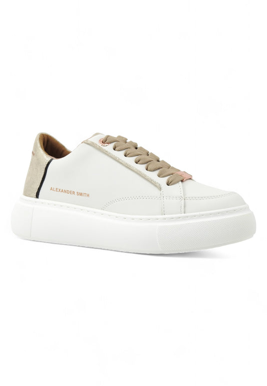 ALEXANDER SMITH Eco Greenwich Sneaker Donna White Gold EGW7699