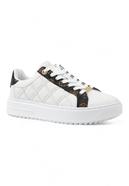 GUESS Sneaker Donna White Brown FLFDATFAL12