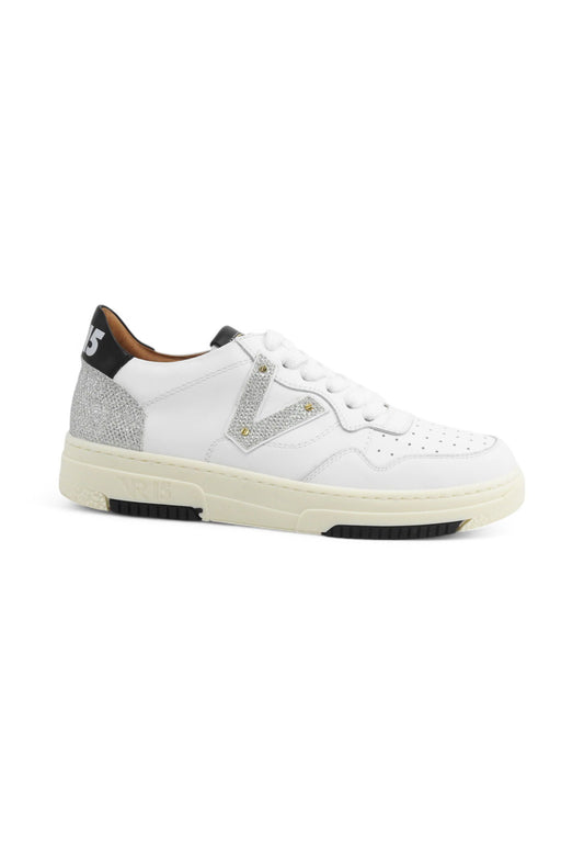 VIA ROMA 15 Sneakers Donna Bianco Argento Glitter 4350BA-PE25