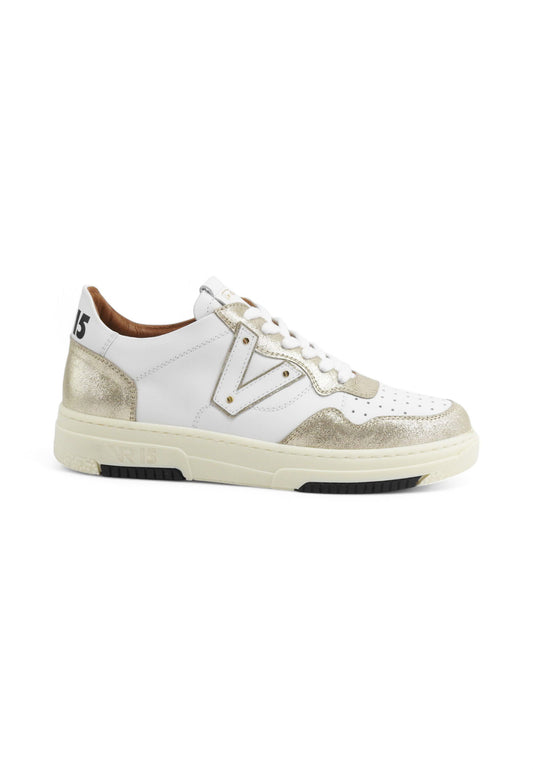 VIA ROMA 15 Sneakers Donna Bianco Oro Glitter 4350BO-PE25