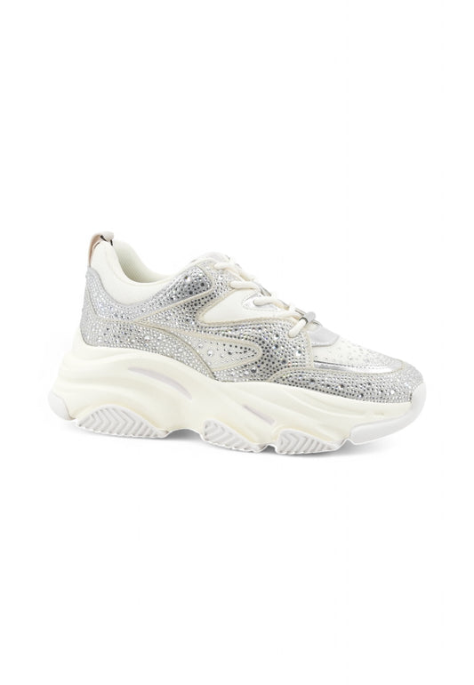STEVE MADDEN Sneakers Donna Bianco Argento Strass SMPPRIVY-SVC-PE25