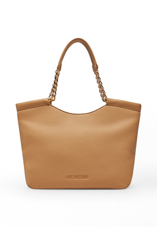 LOVE MOSCHINO Borsa a spalla Donna Beige Logo Oro JC4031PP1MLT0105-PE25