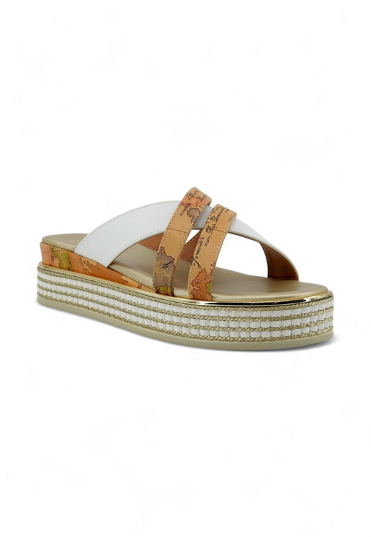 ALVIERO MARTINI 1° CLASSE Ciabatta Donna Geo Beige Bianco N1874-0371 - Sandrini Calzature e Abbigliamento