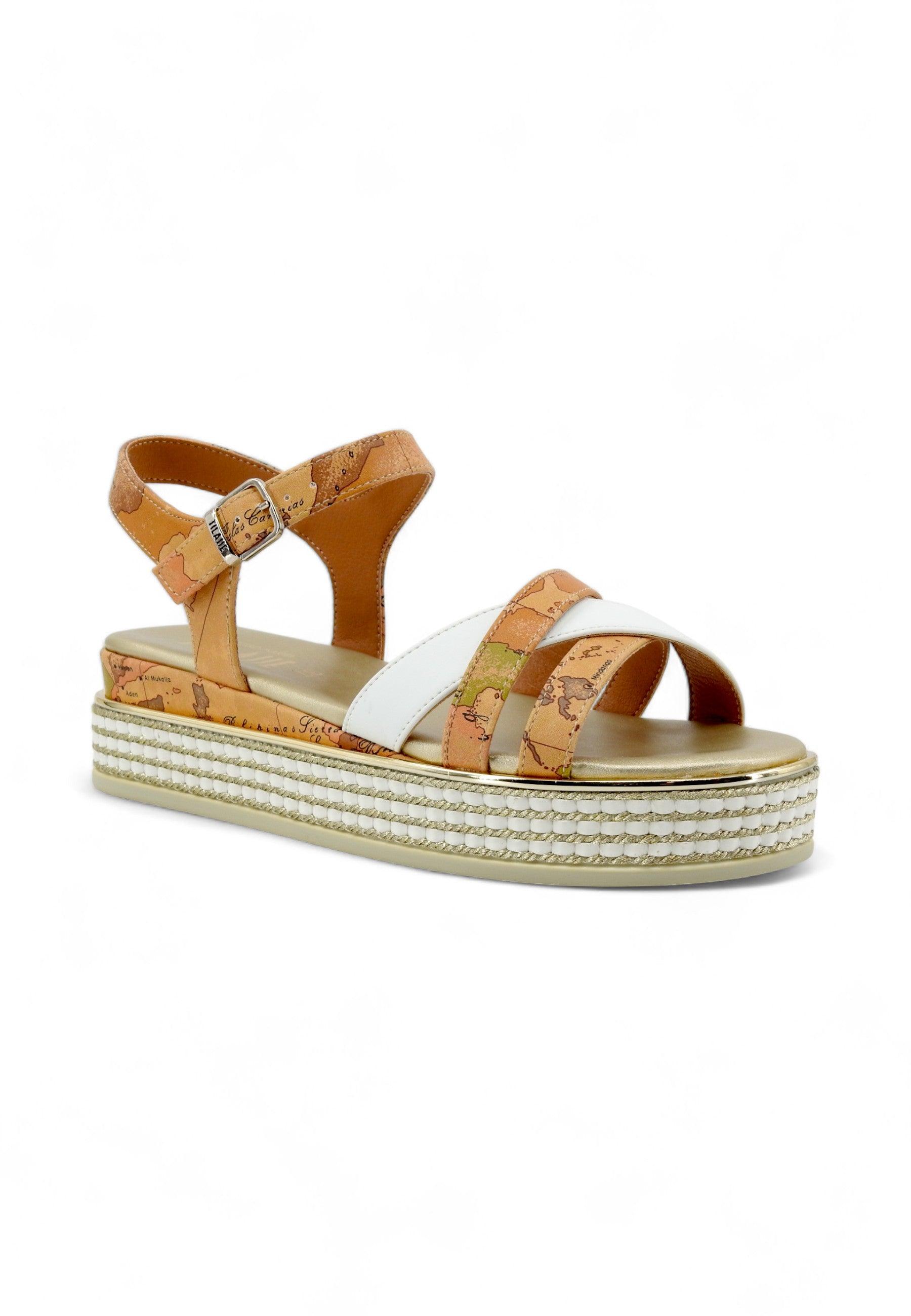ALVIERO MARTINI 1° CLASSE Sandalo Donna Geo Beige Bianco N1875-0371 - Sandrini Calzature e Abbigliamento