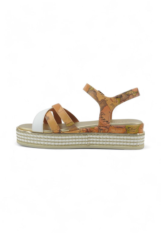ALVIERO MARTINI 1° CLASSE Sandalo Donna Geo Beige Bianco N1875-0371 - Sandrini Calzature e Abbigliamento