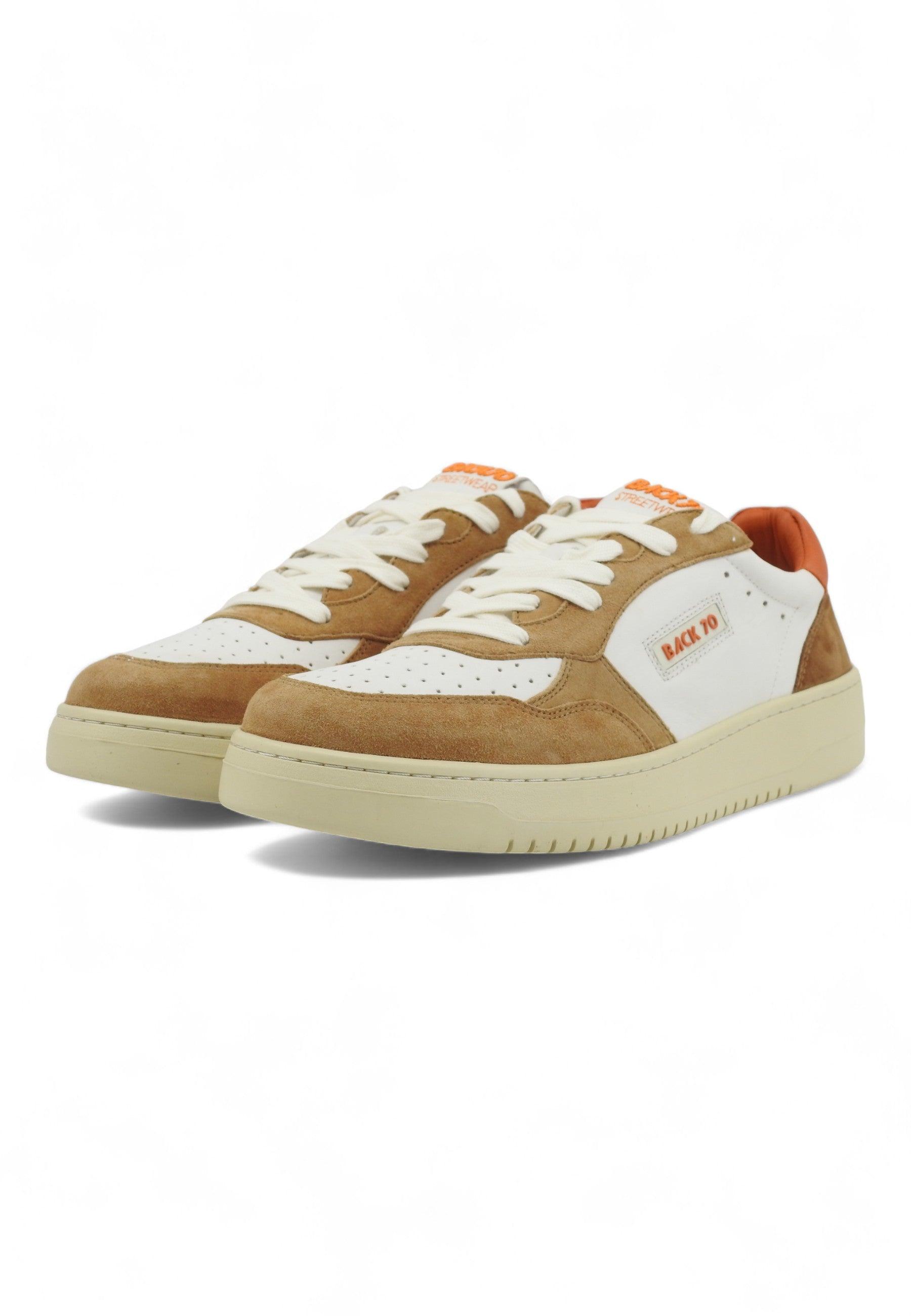 BACK70 Xslam MV7 Sneaker Uomo Savana Camel Orange Bianco 108002-000649 - Sandrini Calzature e Abbigliamento