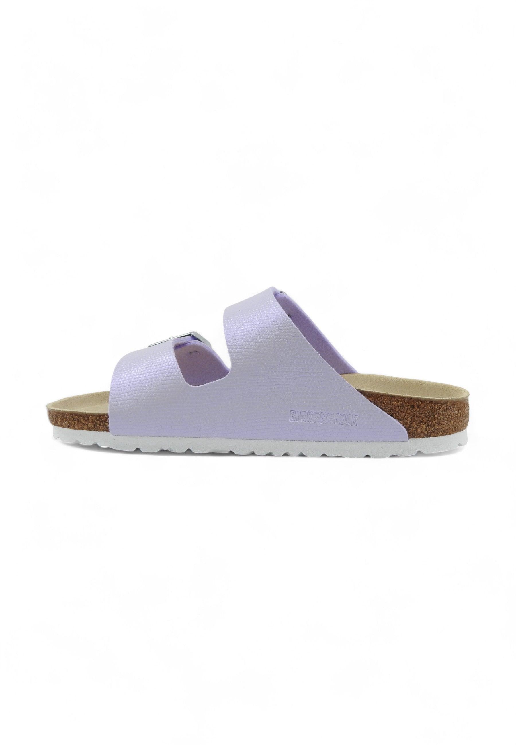 BIRKENSTOCK Arizona Ciabatta Donna Shiny Lizard Purple Fog 1026446 - Sandrini Calzature e Abbigliamento