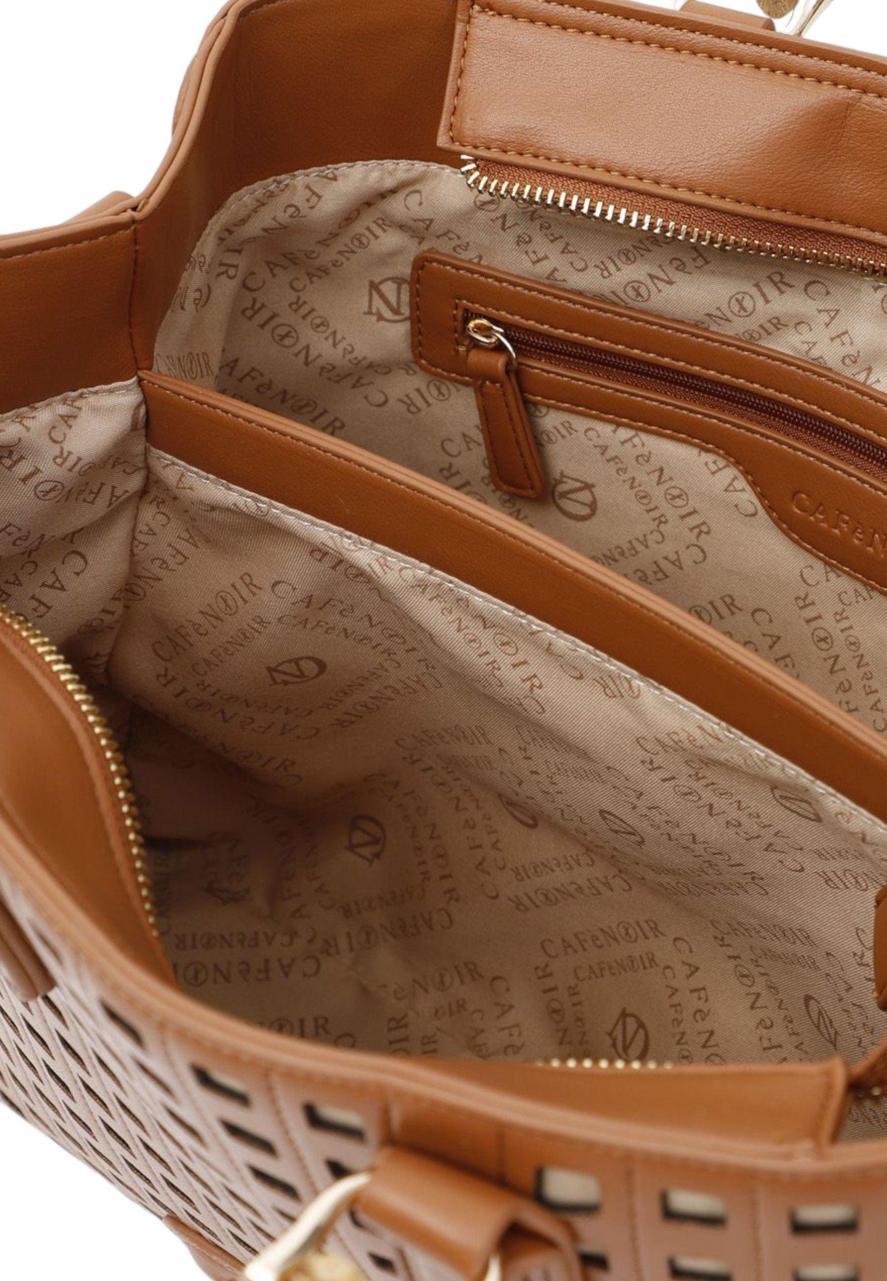 CAFENOIR Borsa Tote Donna Bamboo Cuoio WL0631 - Sandrini Calzature e Abbigliamento