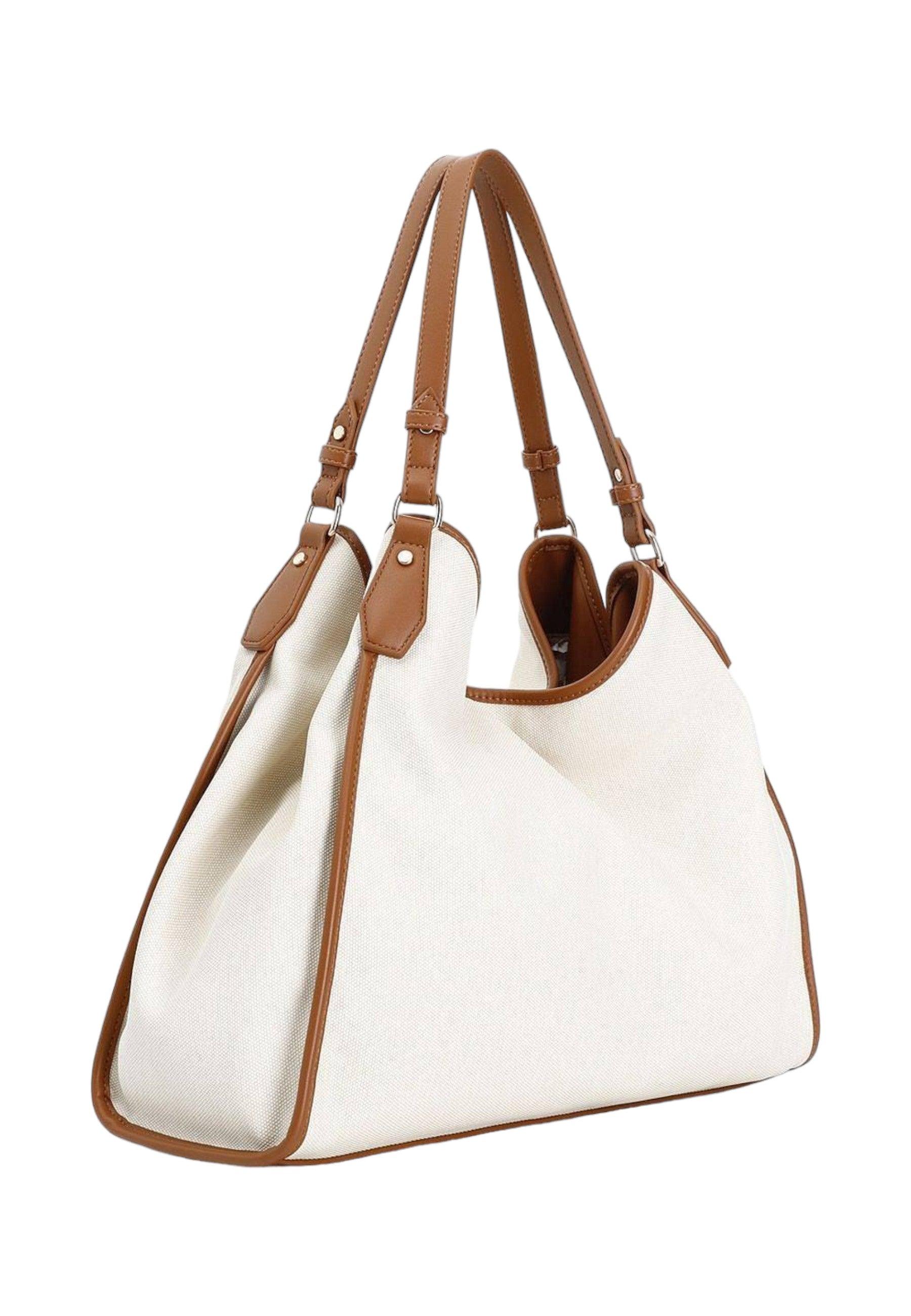 CAFENOIR Borsa Tote Donna Natural Bianco WI0630 - Sandrini Calzature e Abbigliamento