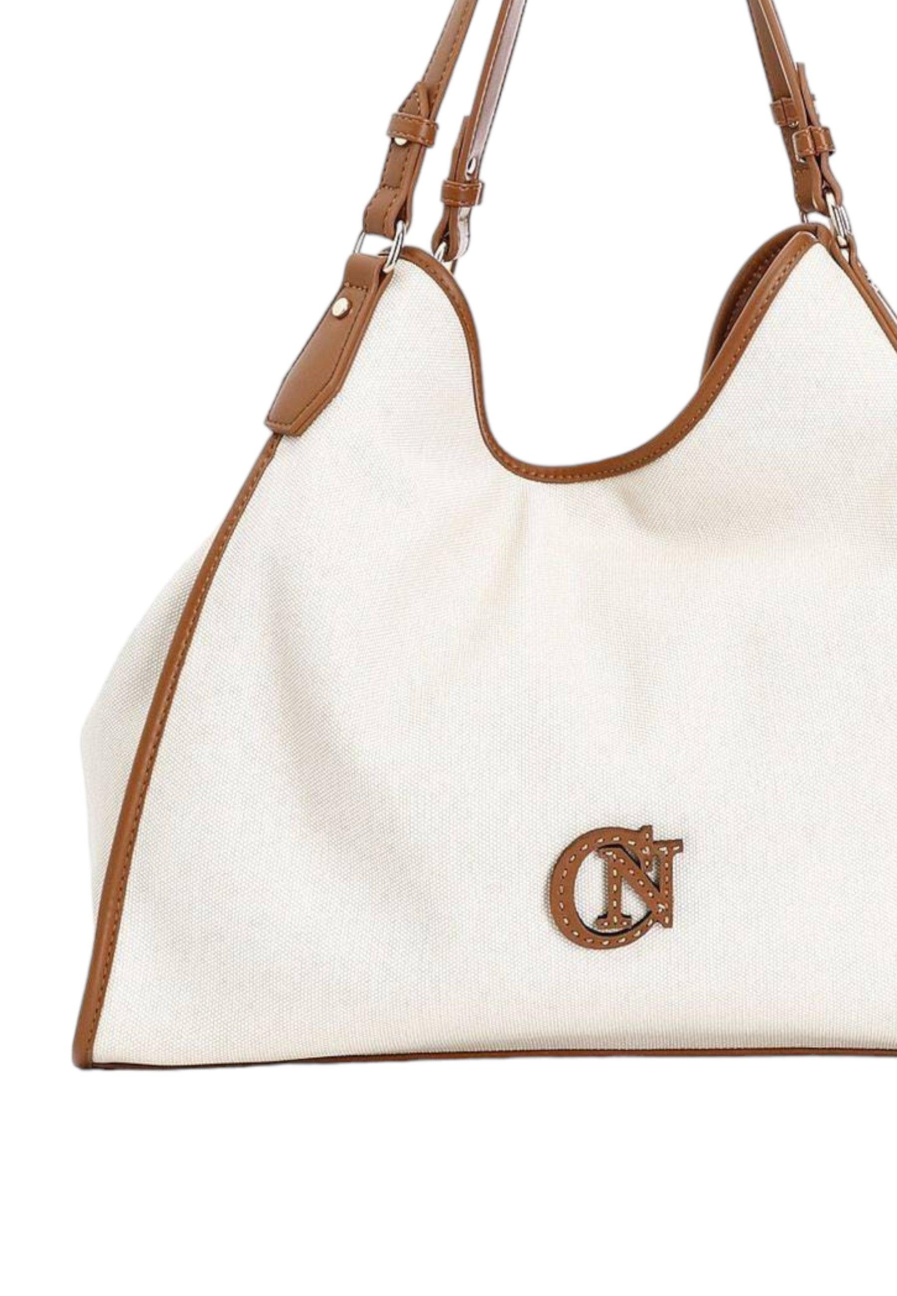 CAFENOIR Borsa Tote Donna Natural Bianco WI0630 - Sandrini Calzature e Abbigliamento