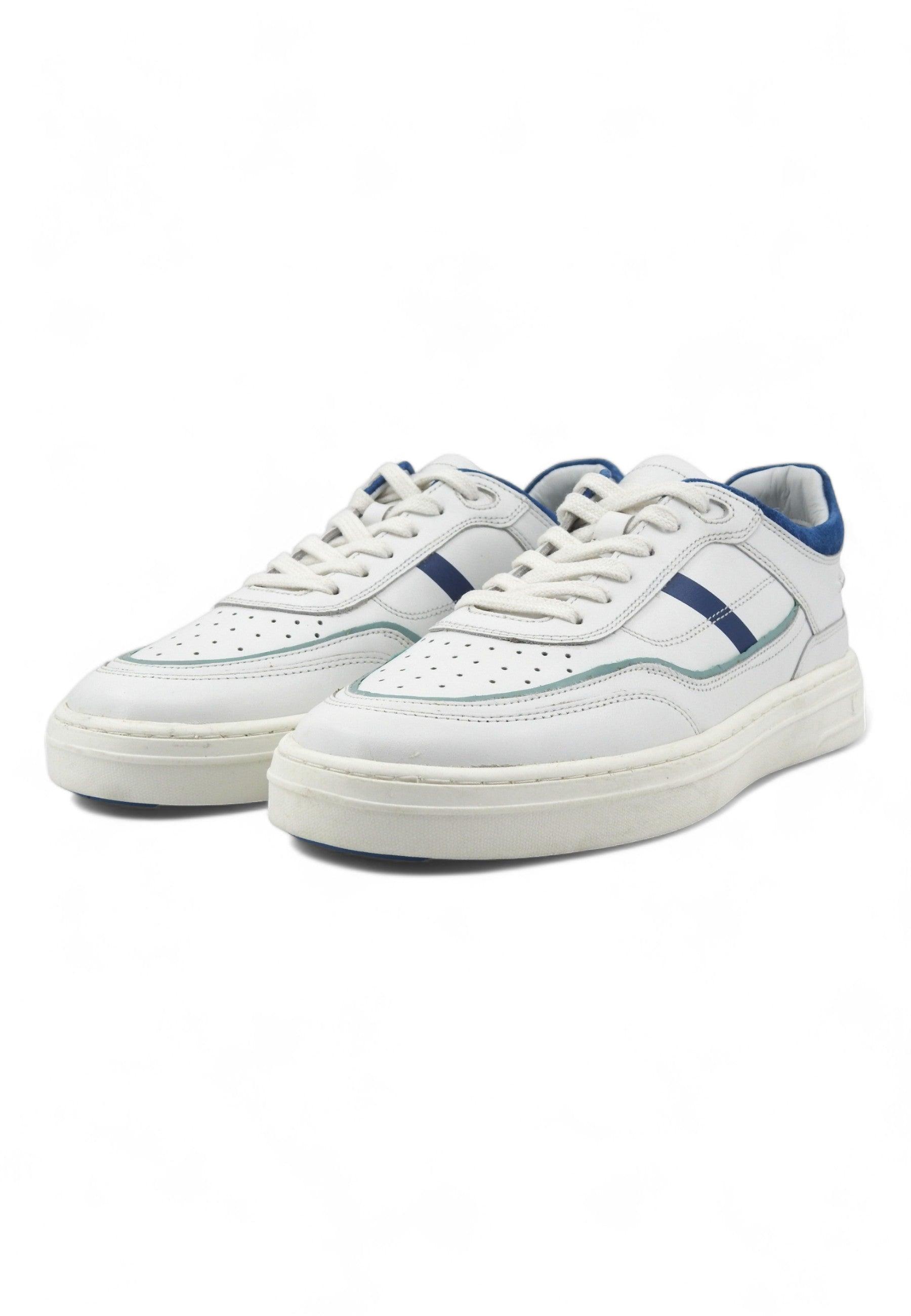 CAFENOIR Sneaker Basket Ox Uomo Bianco Celeste PV1002 - Sandrini Calzature e Abbigliamento